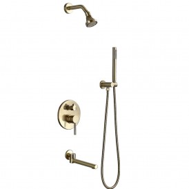 Rainfall Shower Faucet Set Chrome Bathroom Waterfall System Bathroom Shower Faucet Concealed Shower Set Wall Mount Black Brass