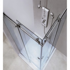 90 degree Bathroom Sliding Glass Door Stainless Steel 304 KA-S005