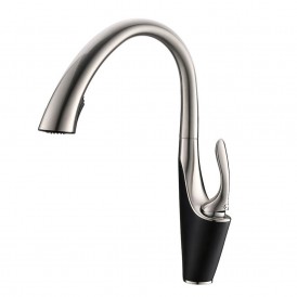 New zinc alloy puller double vertical rotating basin sink faucet