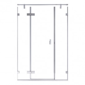 Polish 10mm Thick Frameless Square Shower Room Safety Glass Bathroom Enclosure Hinges Shower Doors Cabin