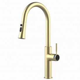 Pull Out type cold and hot large bend basin rotation anti splash Faucet