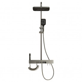 New Design China Smart Rain Rainfall Bathroom Thermostatic Control Complete Brass Shower Head Mixer Faucet Shower Set